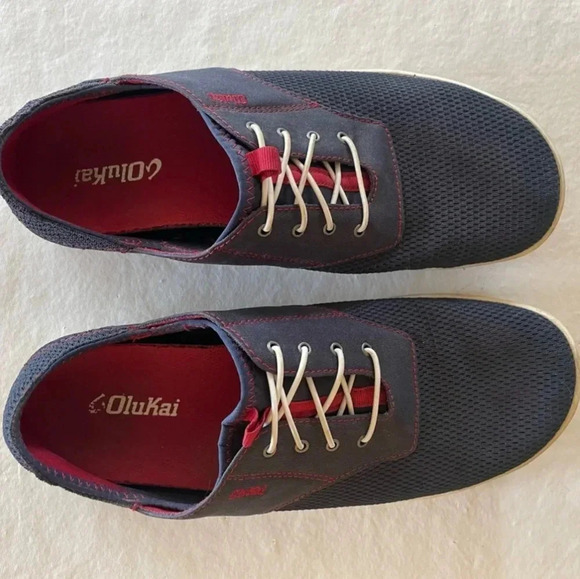 Olukai Nohe Moku Mens shoes Blue  or slide Waterproof Nautical Mesh Sneakers 9 - Picture 4 of 15